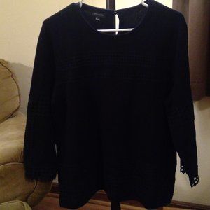 Talbots Large Dark Blue Dress Sweater
